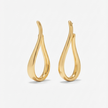 DANAE Sculptural Open Hoop Earrings