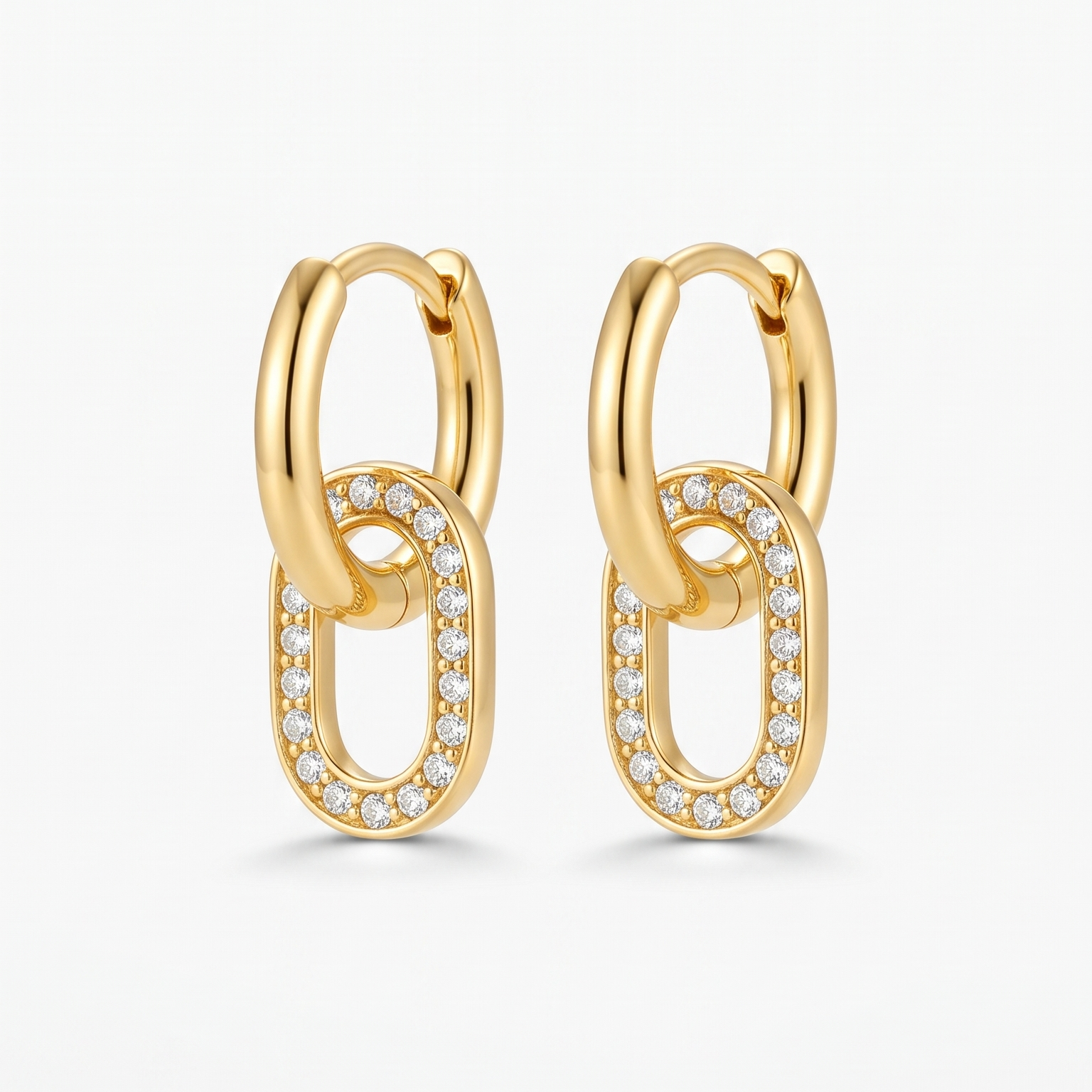 EUDORA PAVÉ LINK HUGGIE HOOP