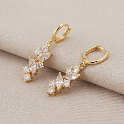 MELINA SCATTERED STONE DROP HUGGIE